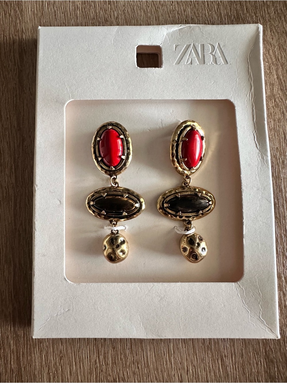 Zara Stone Drop Statement Earrings
